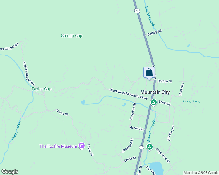 map of restaurants, bars, coffee shops, grocery stores, and more near 354 Black Rock Mountain Parkway in Clayton