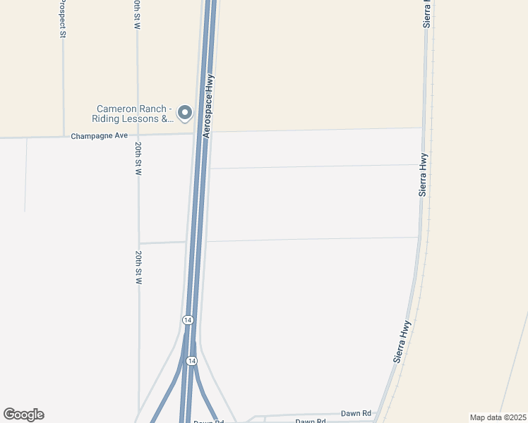 map of restaurants, bars, coffee shops, grocery stores, and more near 15th Street West in Rosamond