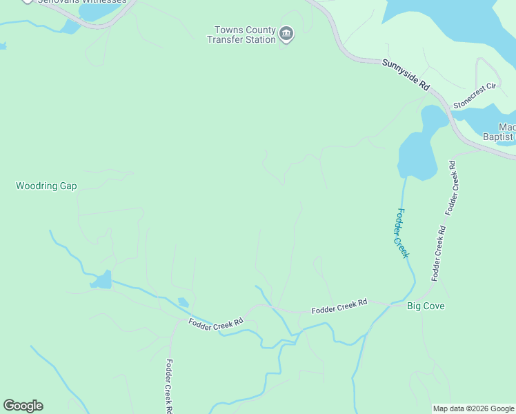 map of restaurants, bars, coffee shops, grocery stores, and more near 2297 Lovingood Road in Hiawassee