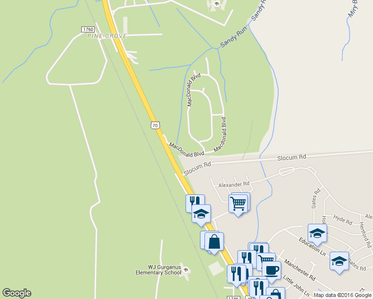 map of restaurants, bars, coffee shops, grocery stores, and more near 142 Macdonald Boulevard in Havelock