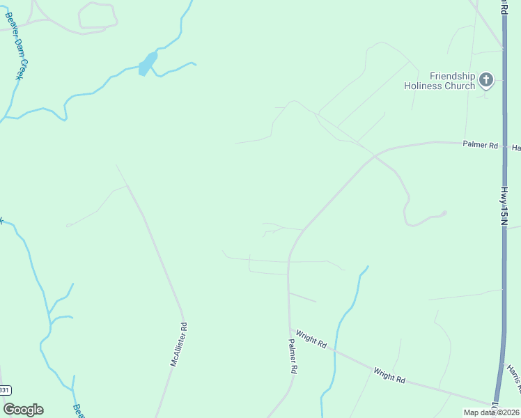 map of restaurants, bars, coffee shops, grocery stores, and more near 16403 Palmer Road in Marston