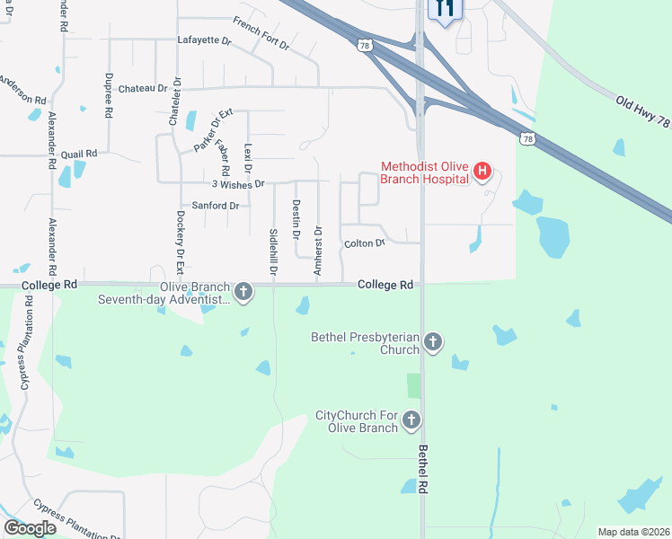 map of restaurants, bars, coffee shops, grocery stores, and more near 4013 Colton Drive in Olive Branch