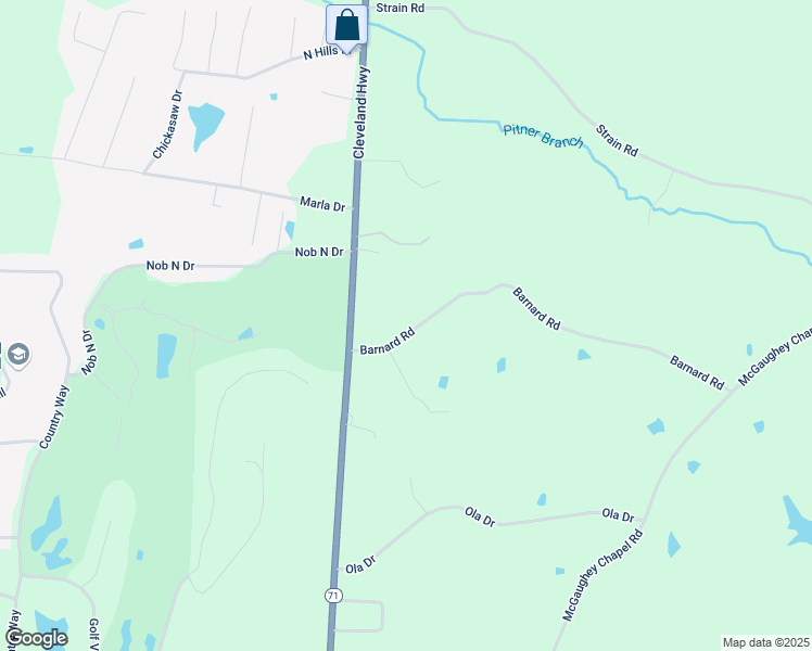 map of restaurants, bars, coffee shops, grocery stores, and more near 125 Barnard Road in Cohutta