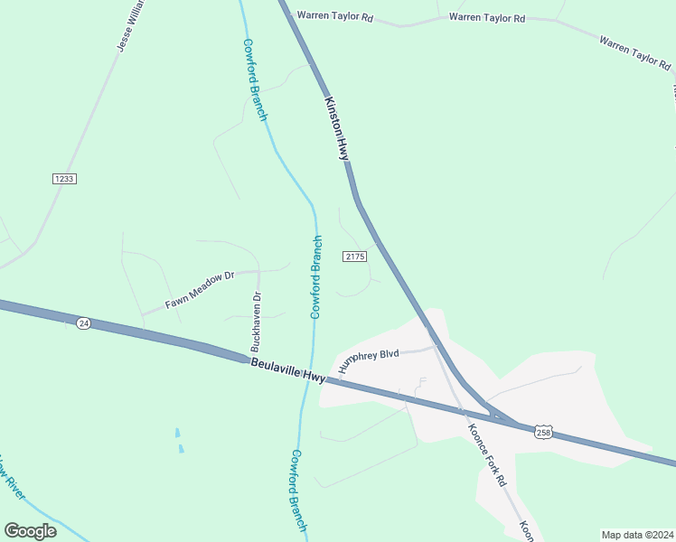 map of restaurants, bars, coffee shops, grocery stores, and more near 109 Pebble Grove Drive in Richlands