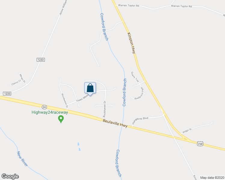 map of restaurants, bars, coffee shops, grocery stores, and more near 417 Fawn Meadow Drive in Richlands