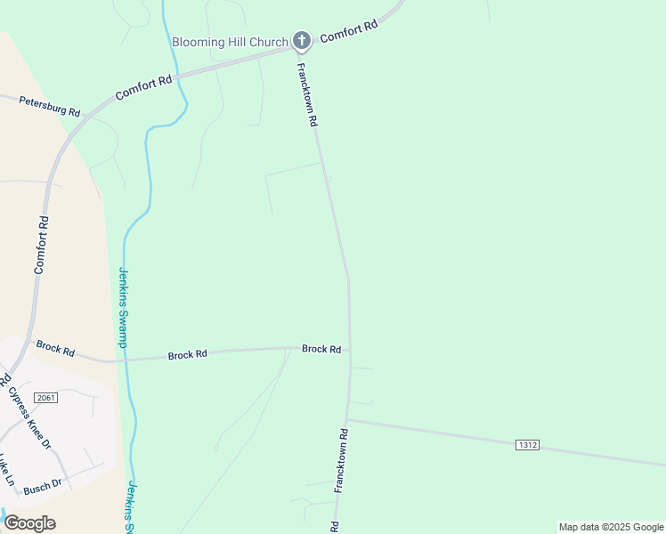 map of restaurants, bars, coffee shops, grocery stores, and more near 665 Francktown Road in Richlands