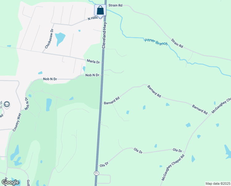 map of restaurants, bars, coffee shops, grocery stores, and more near 125 Barnard Road in Cohutta