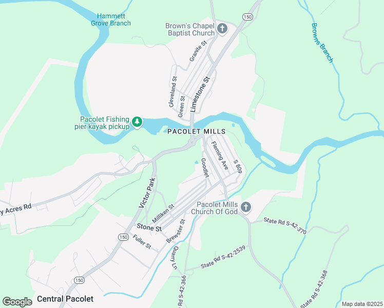 map of restaurants, bars, coffee shops, grocery stores, and more near 1560 Sunny Acres Road in Pacolet