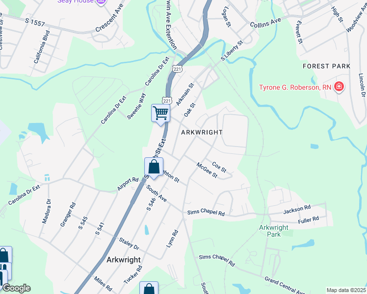 map of restaurants, bars, coffee shops, grocery stores, and more near 229 Woodlawn Ave in Spartanburg