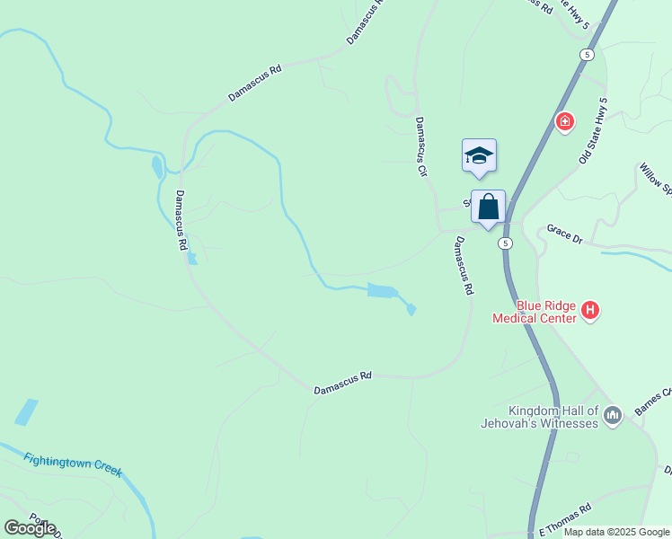 map of restaurants, bars, coffee shops, grocery stores, and more near 254 Nicholson Road in Blue Ridge