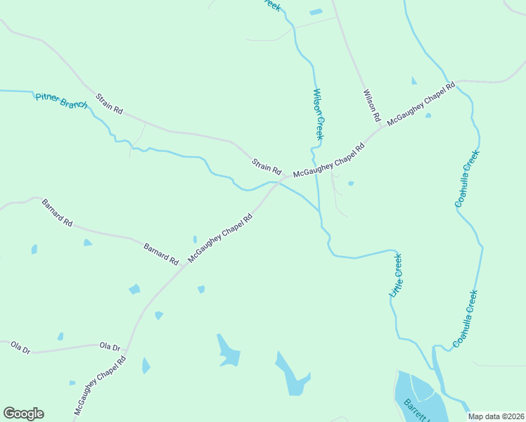 map of restaurants, bars, coffee shops, grocery stores, and more near 580 McGaughey Chapel Road in Dalton