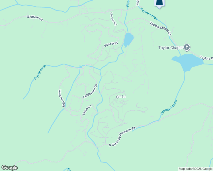 map of restaurants, bars, coffee shops, grocery stores, and more near 1197 Moses Road in Rabun Gap