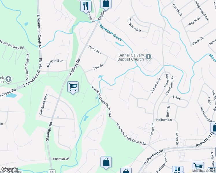 map of restaurants, bars, coffee shops, grocery stores, and more near 15 Creekside Way in Greenville