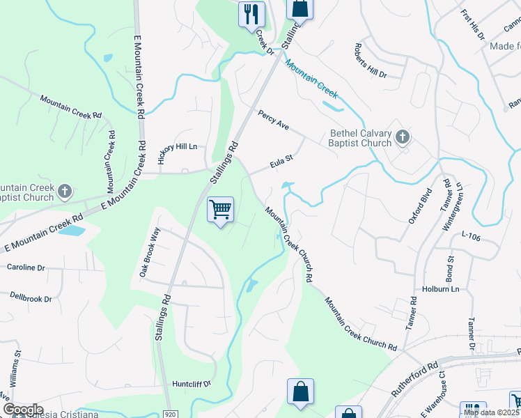 map of restaurants, bars, coffee shops, grocery stores, and more near 108 Sandtrap Court in Greenville