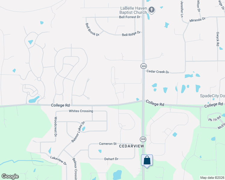 map of restaurants, bars, coffee shops, grocery stores, and more near 8740 College Road in Olive Branch