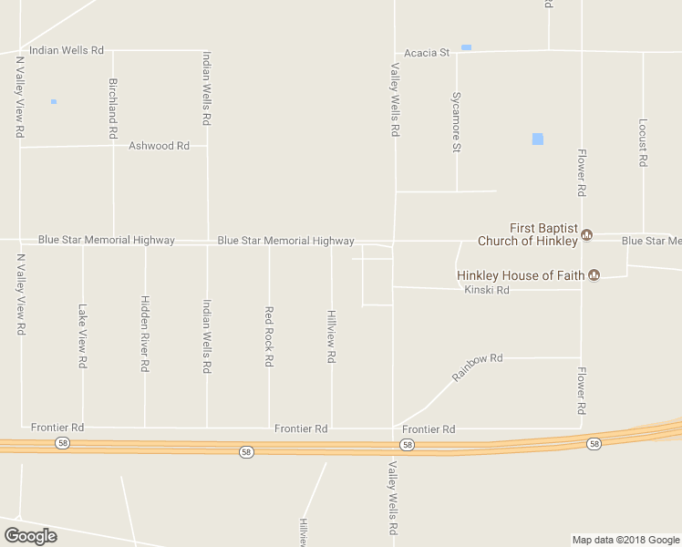 map of restaurants, bars, coffee shops, grocery stores, and more near 36827 Hillview Road in Hinkley