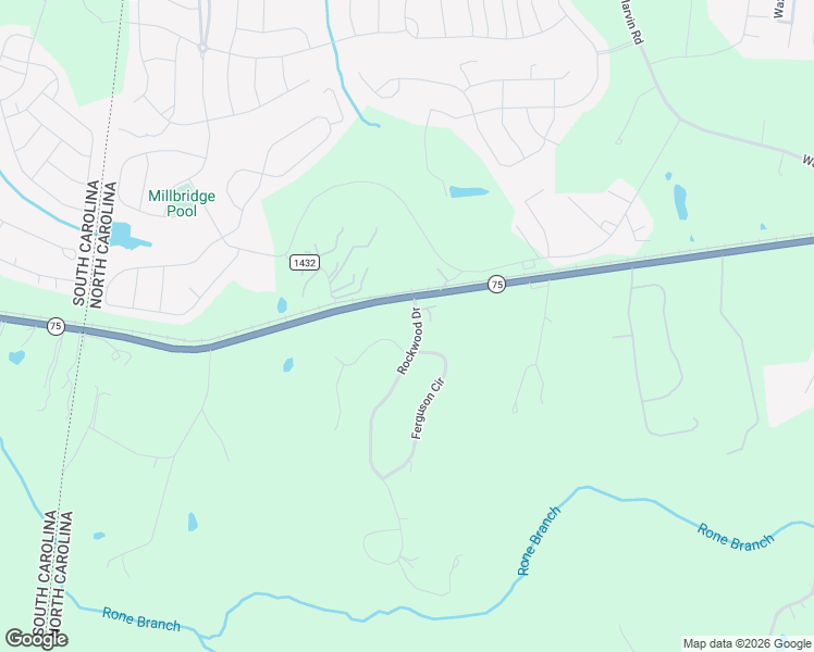 map of restaurants, bars, coffee shops, grocery stores, and more near 4406 Rockwood Drive in Waxhaw