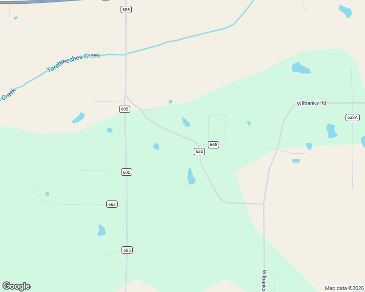 map of restaurants, bars, coffee shops, grocery stores, and more near County Road 635 in Corinth