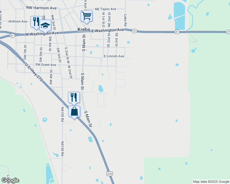 map of restaurants, bars, coffee shops, grocery stores, and more near 507 South 3rd Street East in McAlester