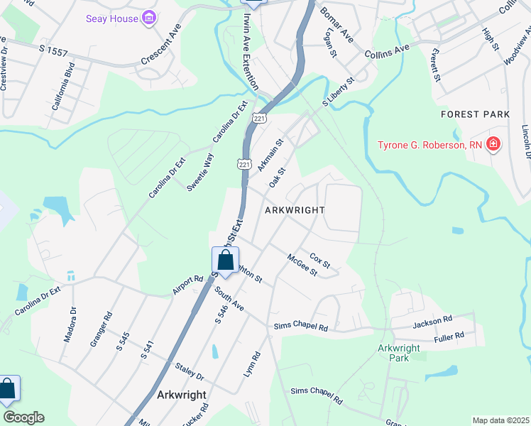 map of restaurants, bars, coffee shops, grocery stores, and more near 229 Woodlawn Avenue in Spartanburg