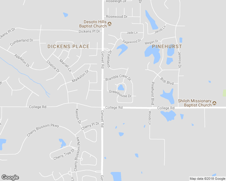 map of restaurants, bars, coffee shops, grocery stores, and more near 3080 Greenhouse Drive in Southaven