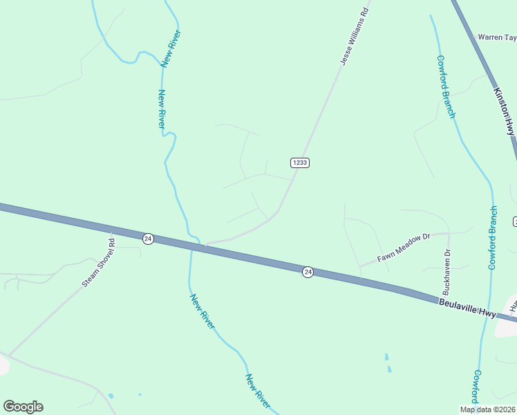 map of restaurants, bars, coffee shops, grocery stores, and more near Classy Court in Richlands