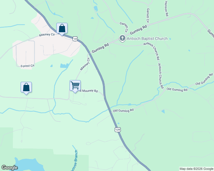 map of restaurants, bars, coffee shops, grocery stores, and more near 20 Gregory Lane in Blairsville