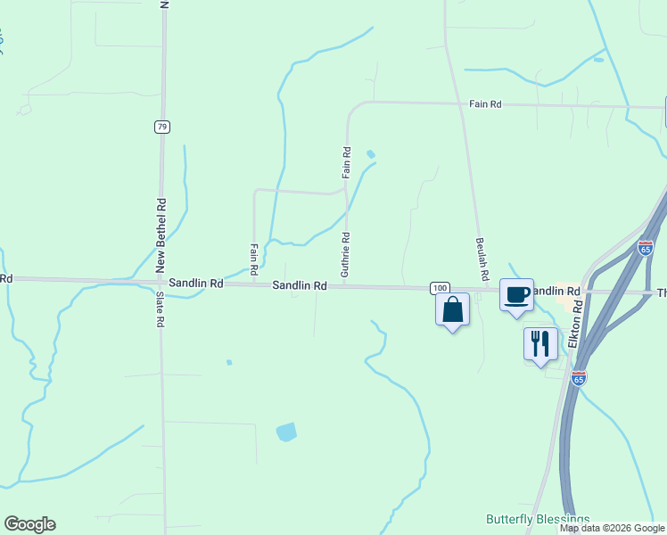 map of restaurants, bars, coffee shops, grocery stores, and more near 22431 Sandlin Road in Elkmont