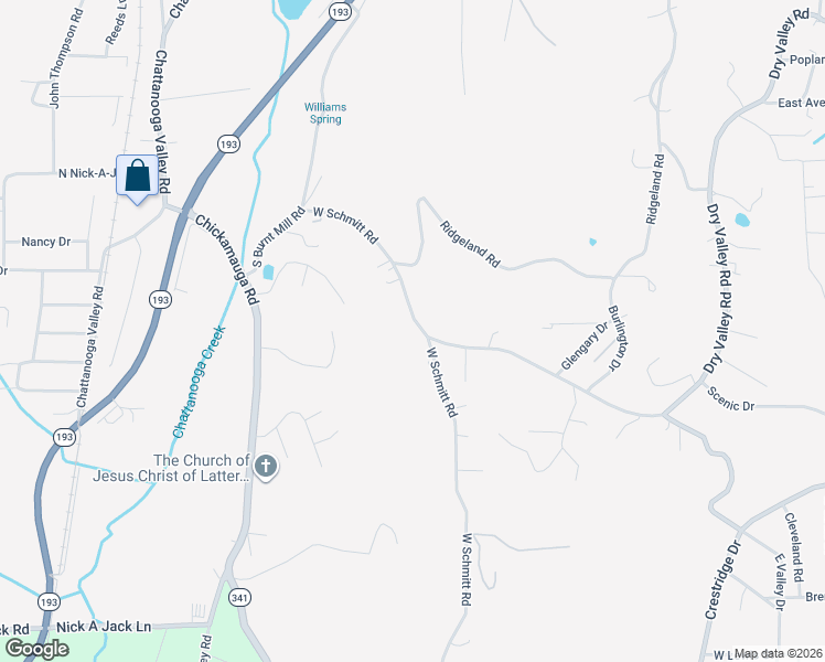 map of restaurants, bars, coffee shops, grocery stores, and more near 360 West Schmitt Road in Rossville