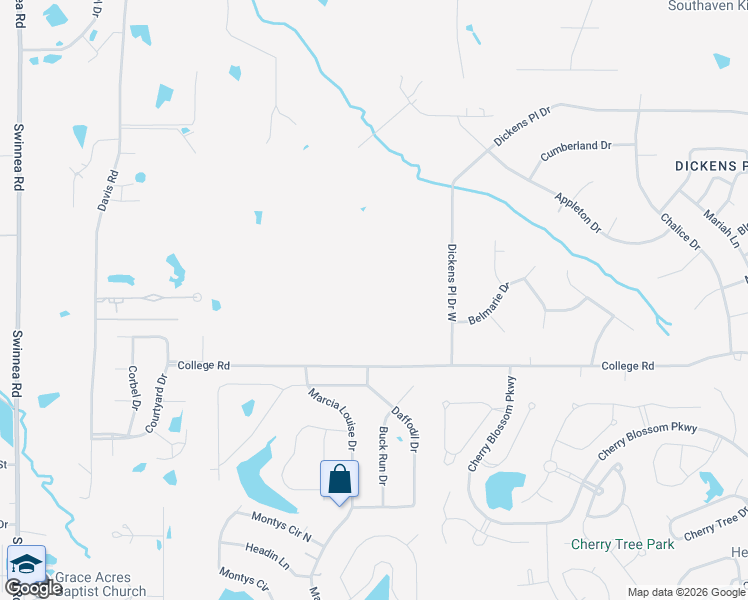 map of restaurants, bars, coffee shops, grocery stores, and more near 4213 Dickens Place Drive West in Southaven