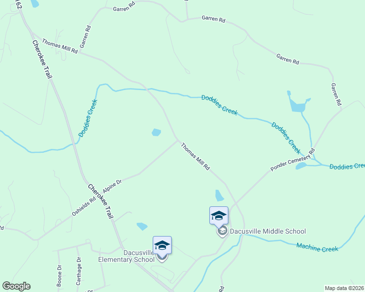 map of restaurants, bars, coffee shops, grocery stores, and more near 899 Thomas Mill Road in Easley