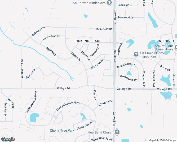 map of restaurants, bars, coffee shops, grocery stores, and more near 4170 Chalice Drive in Southaven