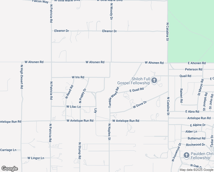 map of restaurants, bars, coffee shops, grocery stores, and more near 615 West Rose Drive in Paulden