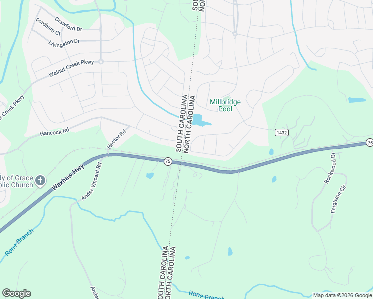 map of restaurants, bars, coffee shops, grocery stores, and more near 7504 Hancock Road in Lancaster
