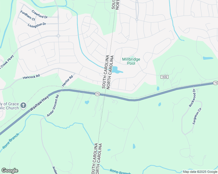 map of restaurants, bars, coffee shops, grocery stores, and more near 7504 Hancock Road in Lancaster