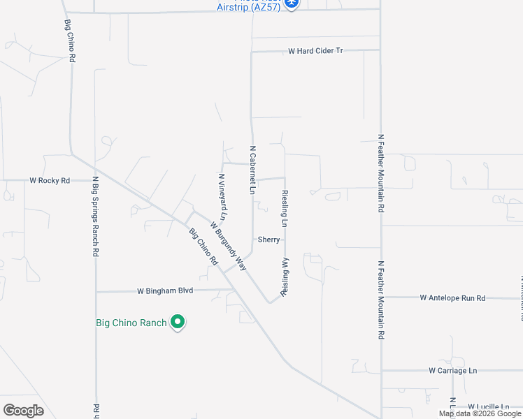 map of restaurants, bars, coffee shops, grocery stores, and more near 25815 North Cabernet Lane in Paulden