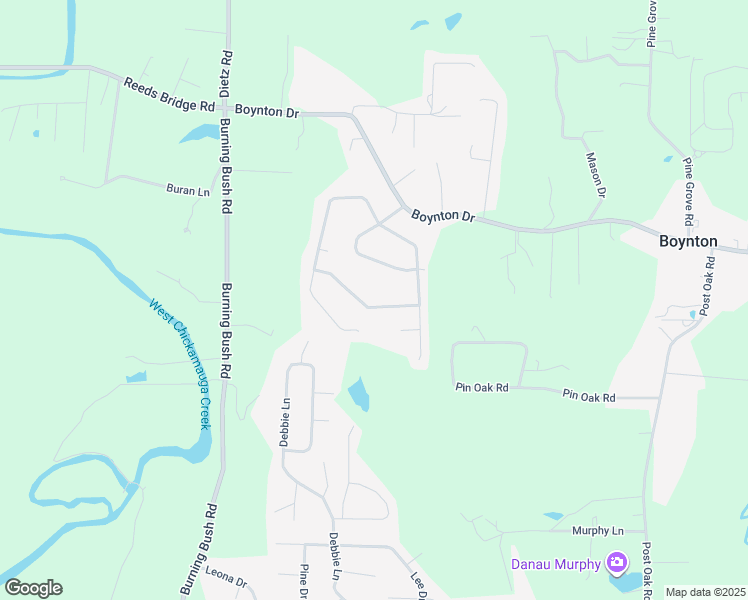 map of restaurants, bars, coffee shops, grocery stores, and more near 515 Brownwood Circle in Ringgold