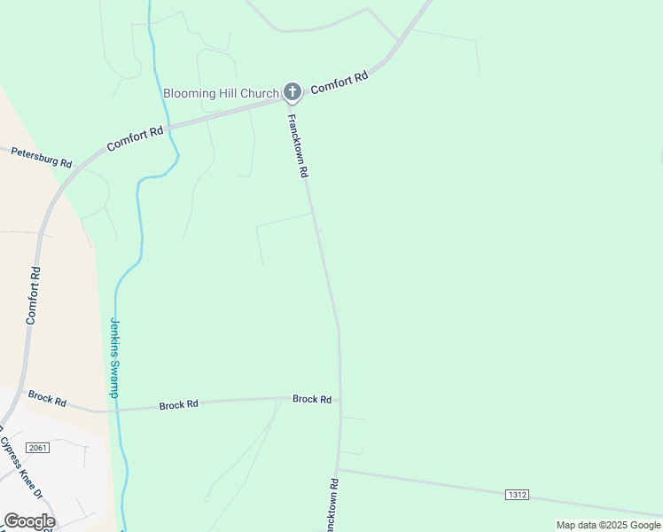 map of restaurants, bars, coffee shops, grocery stores, and more near 702 Francktown Road in Richlands