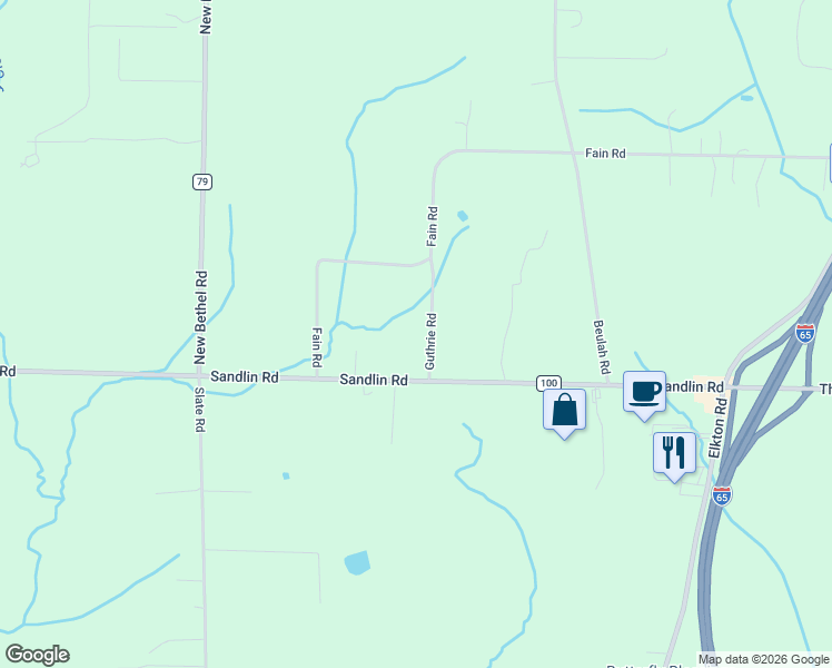 map of restaurants, bars, coffee shops, grocery stores, and more near 22431 Sandlin Road in Elkmont