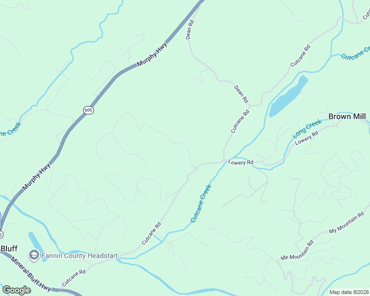 map of restaurants, bars, coffee shops, grocery stores, and more near 961 Cutcane Road in Mineral Bluff