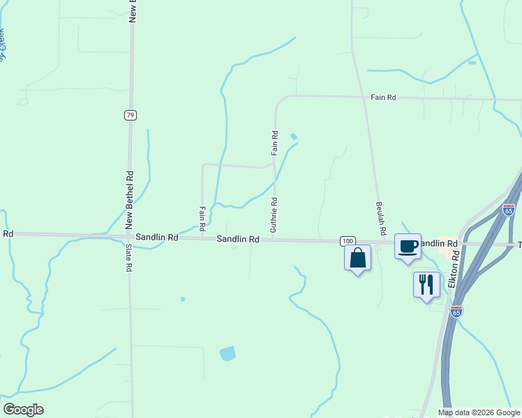 map of restaurants, bars, coffee shops, grocery stores, and more near 22431 Sandlin Road in Elkmont