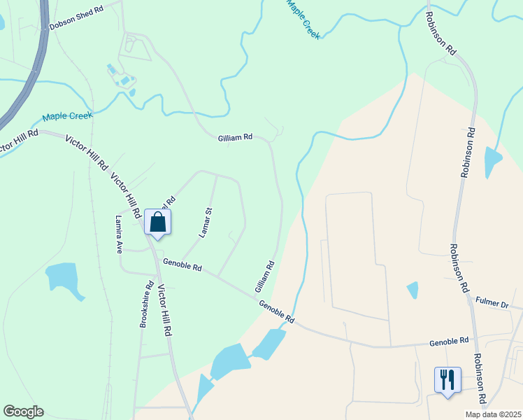 map of restaurants, bars, coffee shops, grocery stores, and more near 419 Chapel Road in Greer