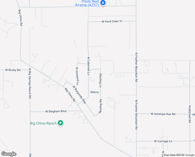 map of restaurants, bars, coffee shops, grocery stores, and more near 25815 North Cabernet Lane in Paulden