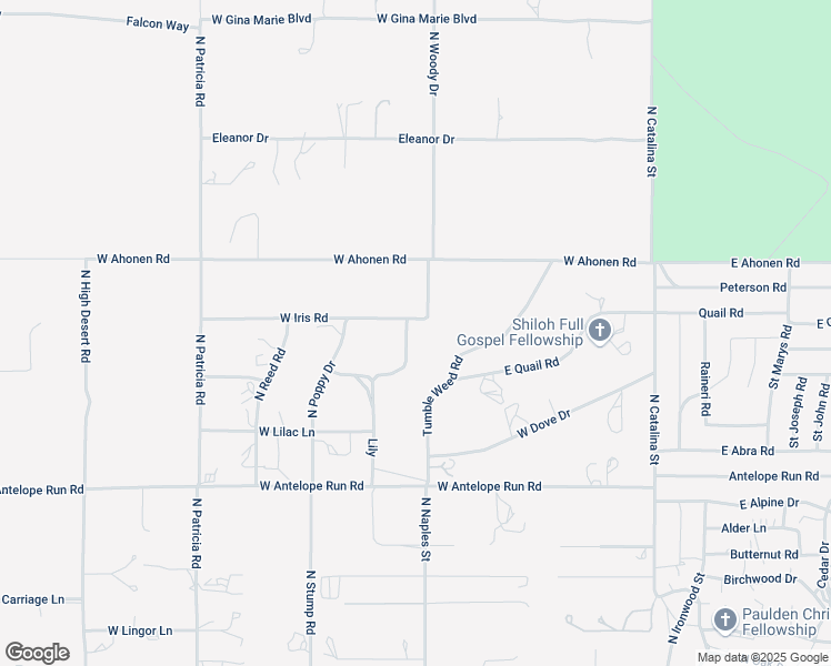 map of restaurants, bars, coffee shops, grocery stores, and more near 615 West Rose Drive in Paulden