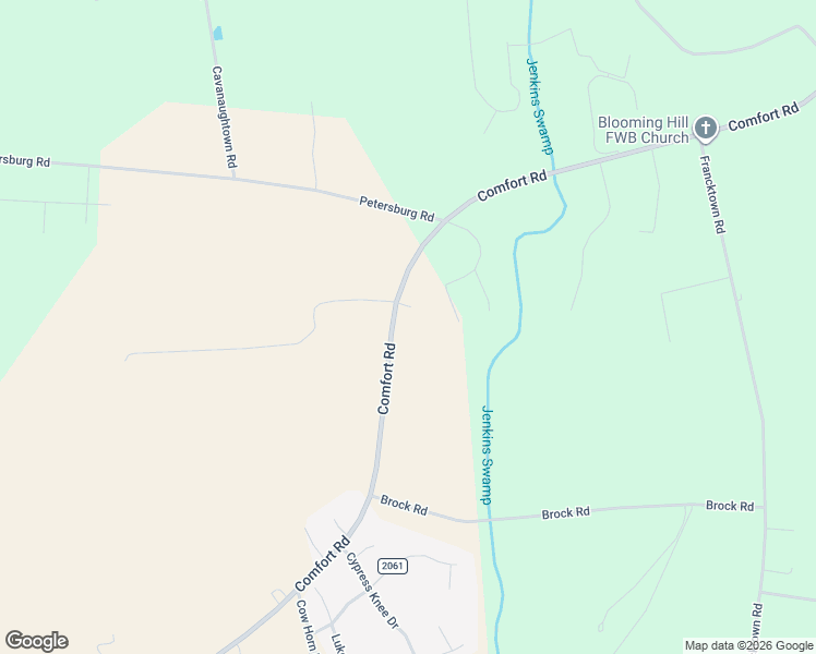 map of restaurants, bars, coffee shops, grocery stores, and more near 394 Comfort Road in Richlands