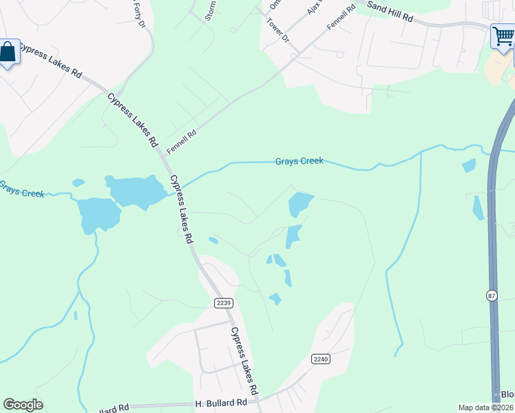map of restaurants, bars, coffee shops, grocery stores, and more near 5379 Clubhouse Lane in Hope Mills