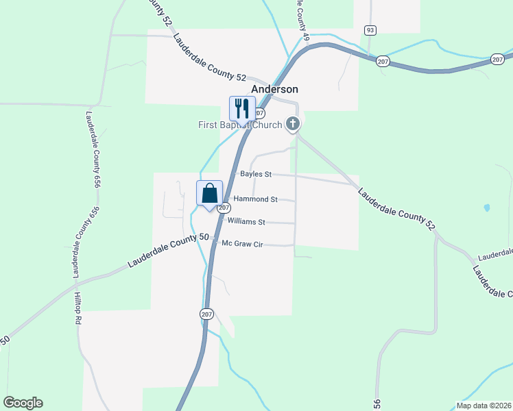 map of restaurants, bars, coffee shops, grocery stores, and more near 6000-6014 Hammond Street in Anderson