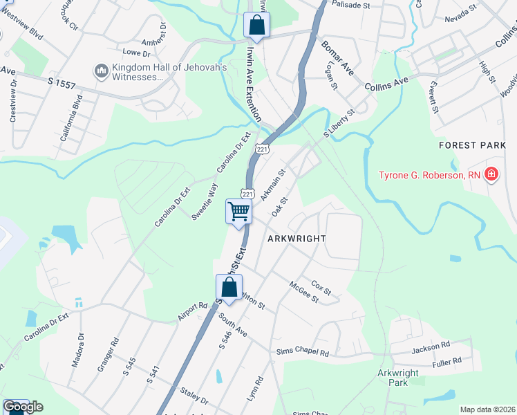 map of restaurants, bars, coffee shops, grocery stores, and more near 30 Arkmain Street in Spartanburg