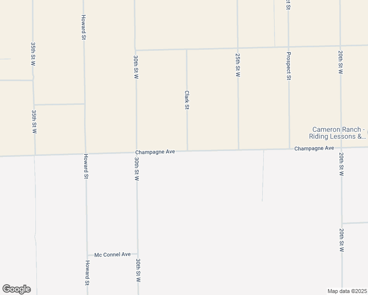 map of restaurants, bars, coffee shops, grocery stores, and more near Champagne Avenue in Mojave