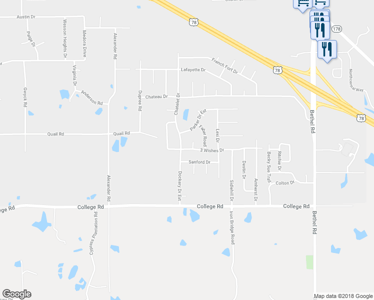 map of restaurants, bars, coffee shops, grocery stores, and more near 10417 3 Wishes Drive in Olive Branch